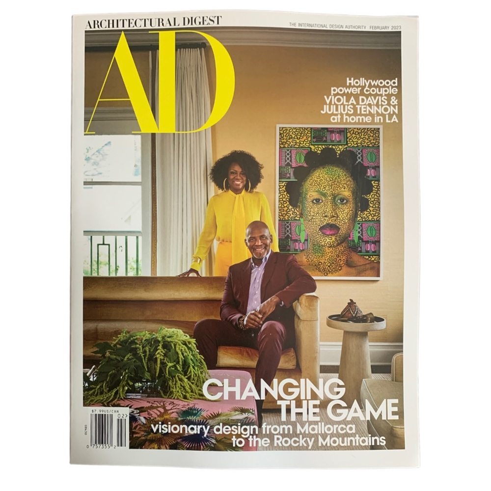Architectural Digest Magazine February 2023 Viola Davis Julius Tennon At Home